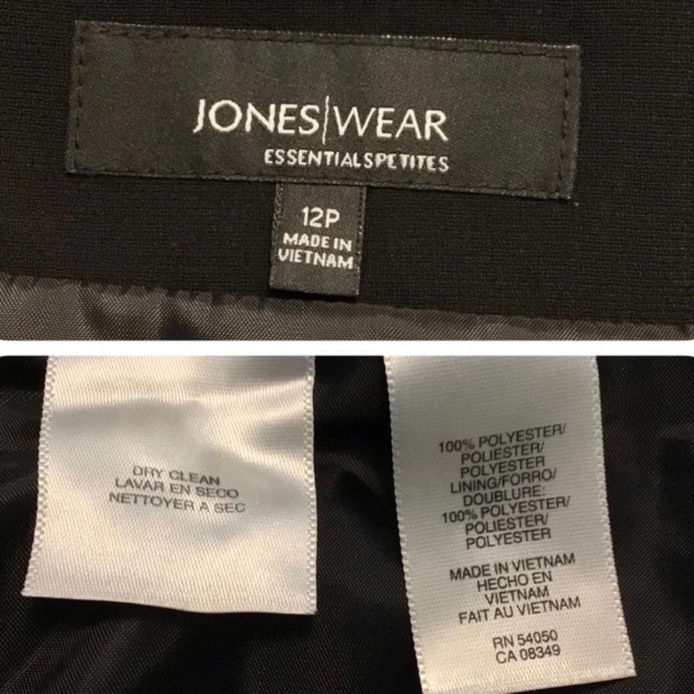 Jones Wear Essential Petites Black Career Wear Trumpet Skirt 12P